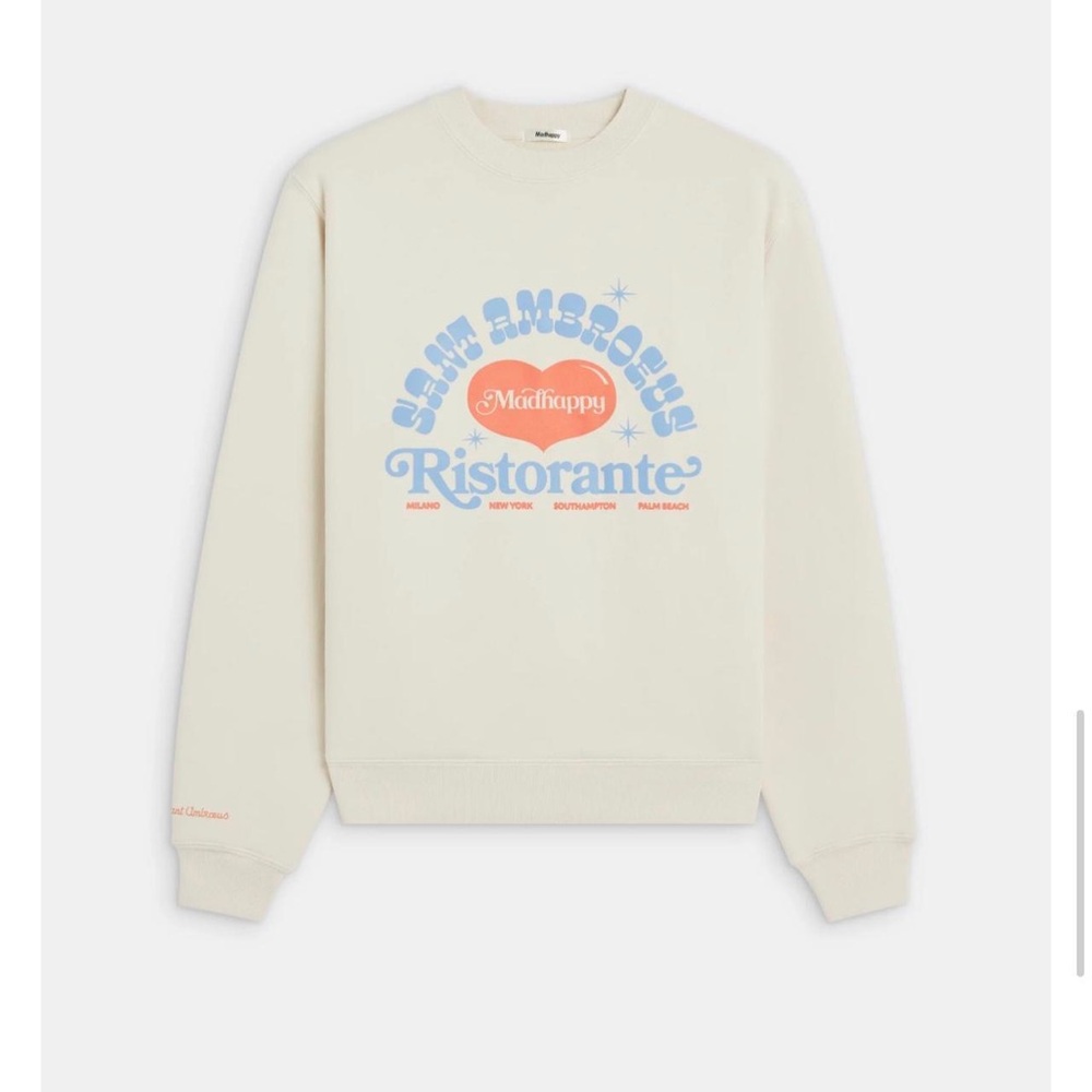 Unisex Madhappy crew neck sweater 
Sant Ambroeus Ristorante